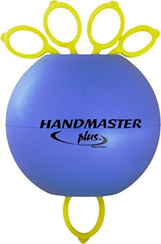 Handmaster Plus Physical Therapy Hand Exerciser - Forearm Exerciser with Stress Relief Ball - Hand Therapy Balls for Exercise, Training - Finger Exerciser & Strengthener - Soft Tension, Purple