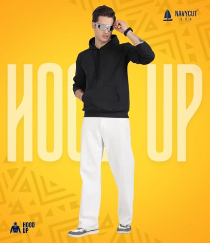 Image of Cotton Hoodies for Men | Pullover | Winter Wear | Hoodie | Hooded Sweatshirt | Kangaroo Pockets Hoodie|Regular Fit |Size S- 2XL