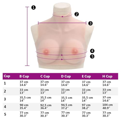 Vidaxl Corpetto In Silicone Per Travestiti Caucasici Coppa H, Corpetto Per Travestiti, Corpetto Seno, Seno In Silicone, Corpetto Realistico, Seno - 3