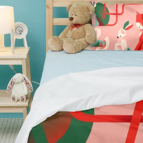 Parure de lit animaux géométriques avec housse de couette et taies - 5