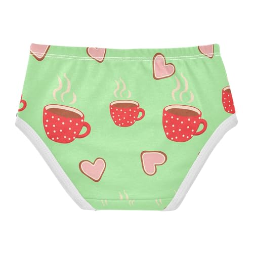 Cute Red Polka Dot Coffee Cups Toddler Girls's Underwear 2T 202c13032