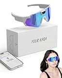 Pov Glasses 4k Baseball with Camera Smart Glasse for Men Women Sunglasses Cameras and Audio Video Action 2026 Upgrade Eyeglasses Running Style Meets Function Sports Cycling Hiking HD(Ice blue)