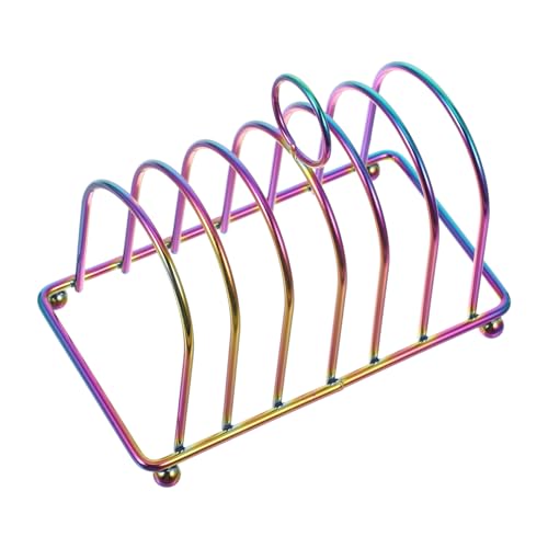 PRETYZOOM Stainless Steel Toast Holder Rack Vertical Bread Rack for Kitchen Countertop for Displaying Toast Bread Multifunctional Tabletop Bookshelf