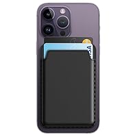 JETech Magnetische Wallet Kompatibel mit MagSafe für iPhone 17/17e/Air/16/15/14/13/12 Serie, für Pixel 10 Serie, PU Kartenhalter (Schwarz)