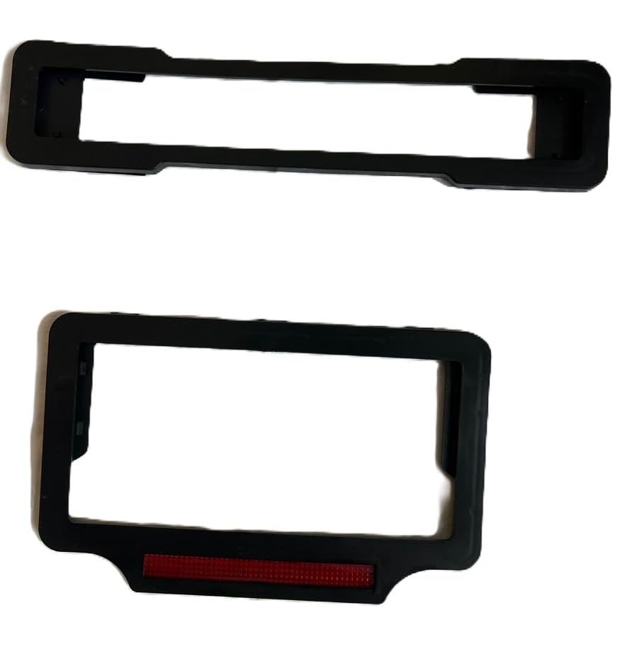 Image of Bike Number Plate Frame with Reflector | Cover | Standered Number Plate Holder Front and Back Same Plate for All Bikes Compatible with Universal for Bike Set of 2
