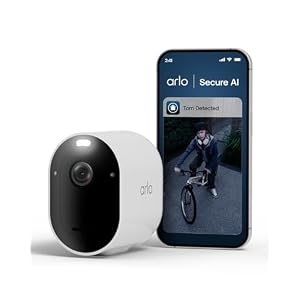 Arlo Pro 6 Security Camera Outdoor Wireless, 2K+ HDR, Battery Operated Outdoor/Indoor Camera, Advanced Colour Night Vision, Dual-Band WiFi, Auto tracking, Arlo Secure Trial Included, 1 Camera, White