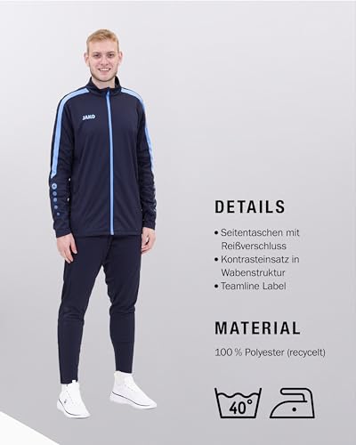 JAKO Kinder Polyesterjacke Power, Marine/Skyblue, 116 – Ansicht 5
