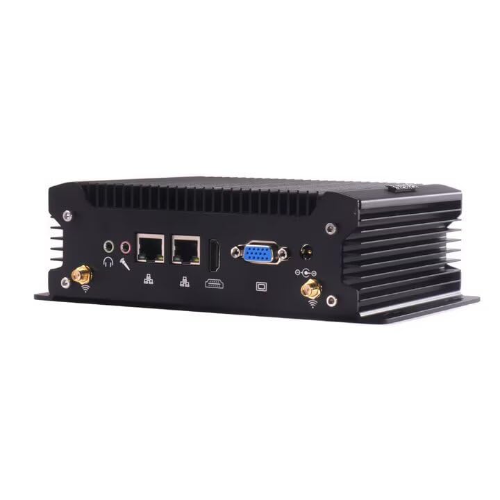 Image of Industrial Mini PC Core i7 4578U, Fanless PC i7 Win 10Pro, 2* RS232 COM, HD, VGA, 2* RJ45 LAN, WiFi, BT, 4G SIM Slot, 12V, 8*USB, Industrial Mini Computer Win7, 4GB DDR3L 128GB SSD