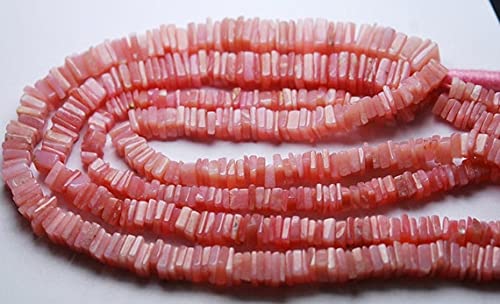 Perles Opale Rose facettées Heishi de 5-6 mm pour création de bijoux DIY