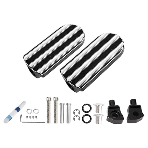 1 Paar Aluminium Vorne Fußstütze Fußpedale Für Indian Scout/Sixty/Bobber Scout Rogue Super Scout Motorrad Fahrer Diele Fußstützen(Schwarz)
