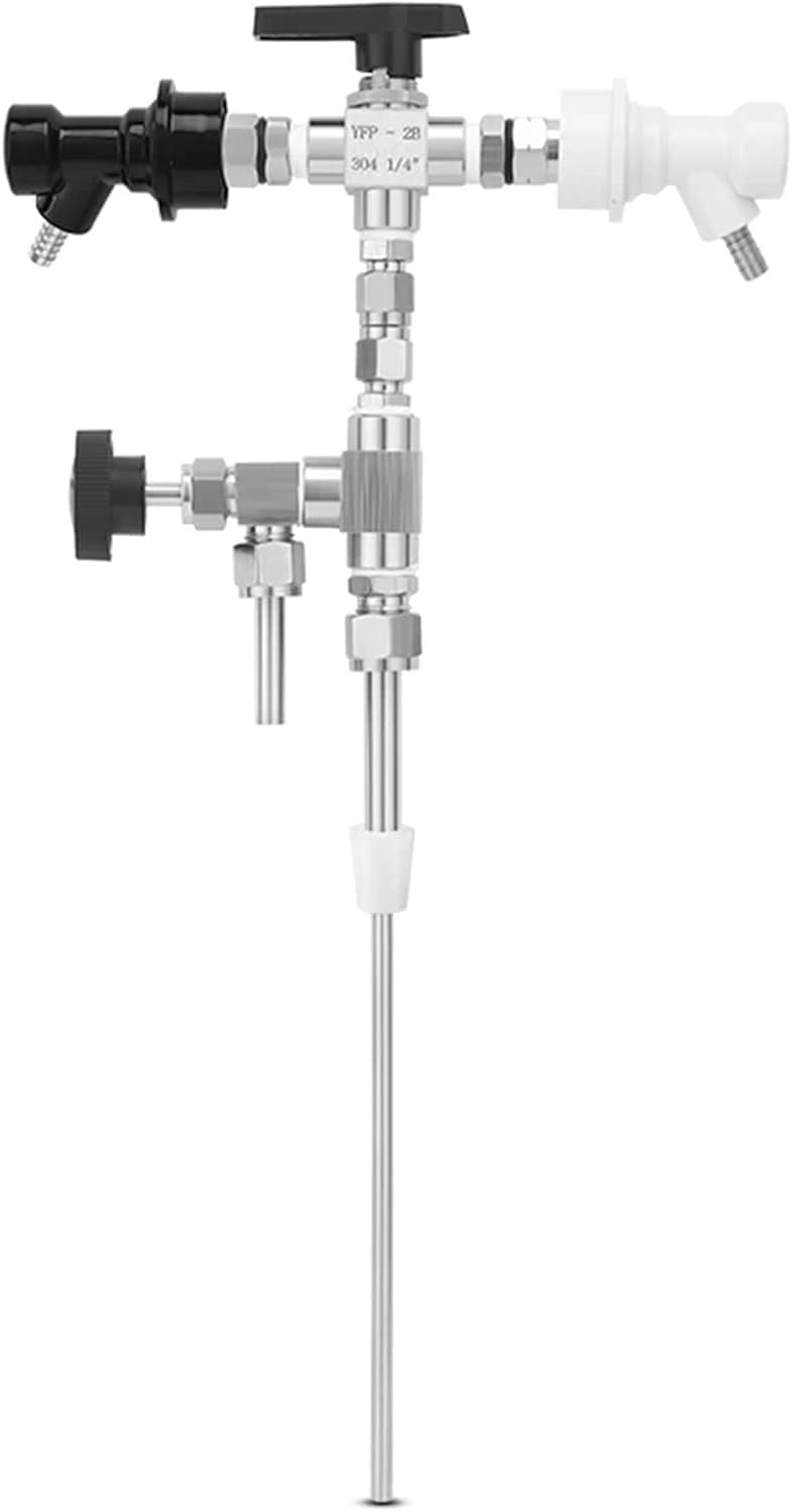 AIZYR Beer Bottle Filler for Homebrew, Ball Lock Counter Pressure Bottle Filler 304 Stainless Steel Beer Bottle Filling Tools - CO2 Beer Bottle Growler Filler