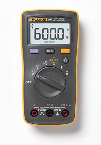 Fluke 107 AC/DC Current Handheld Digital Multimeter by Fluke, Gray