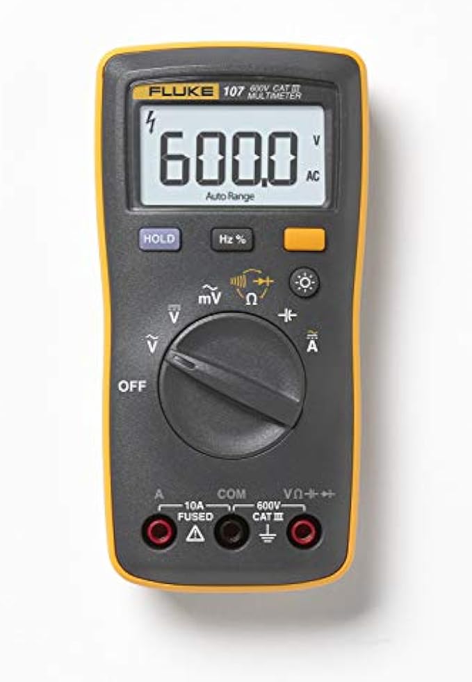 Fluke 107 AC/DC Current Handheld Digital Multimeter by Fluke, Gray