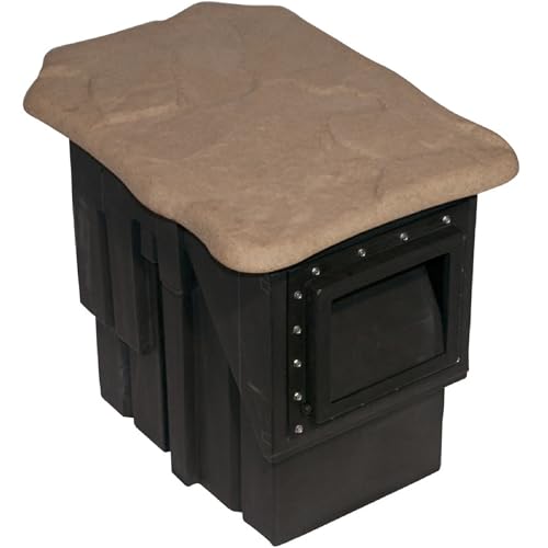 The Pond Guy ClearSkim Skimmer with Faux Rock Lid; Water Garden & Outdoor Koi Fish Pond Pump-Protecting Skimmer with Filter Pad & Debris Net