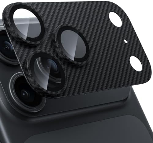 WSKEN für iPhone 18 Pro Max Kameraschutz Matte 9H Kratzfest | Kamera Metallplatte Displayschutz Folie Militär-Sicherheitsglas,Anti-Fingerabdruck,Handyhülle Freundlich,Kohlefaser Sc