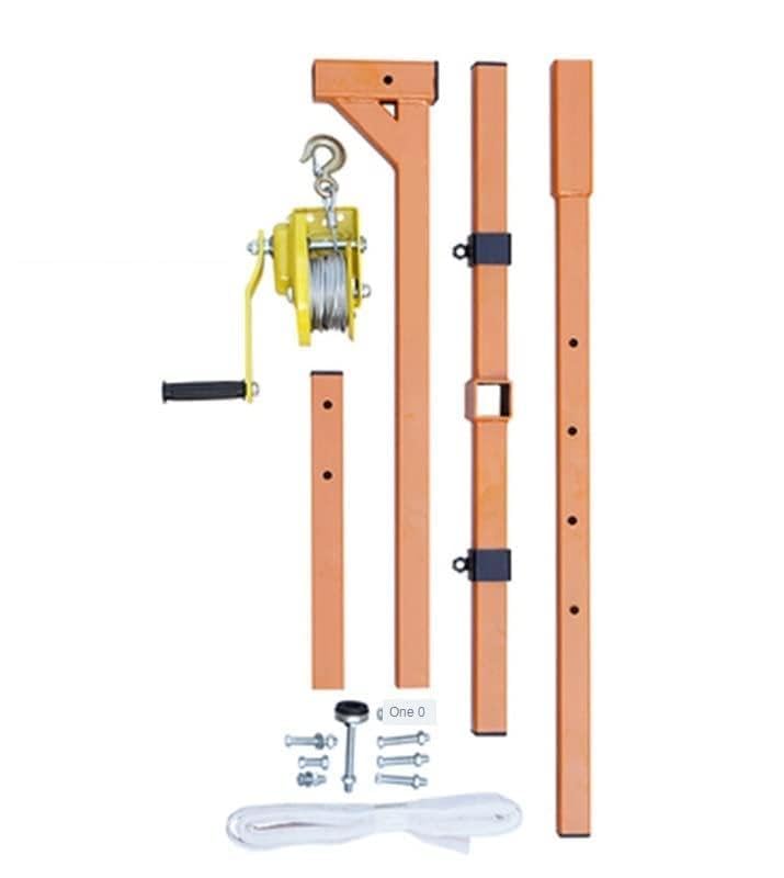 Grue à support pliable de climatiseur avec corde de 10m et treuil de levage pour artisan