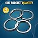 LUJIANI 4 Pack Universal Car Hub Centric Ring, 60.1 mm ID to 73.1 mm OD Centerbore, Aluminum Alloy Wheels Center Shaft Shock Absorbing Hubrings, Hub Adapter Rings Compatible with Most Vehicles