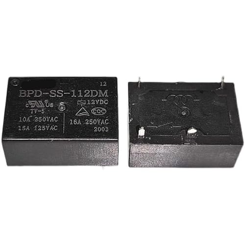 Relé BPD-SS-112DM de 12V y 16A con 4 pines para circuitos electrónicos lote de 10 unidades