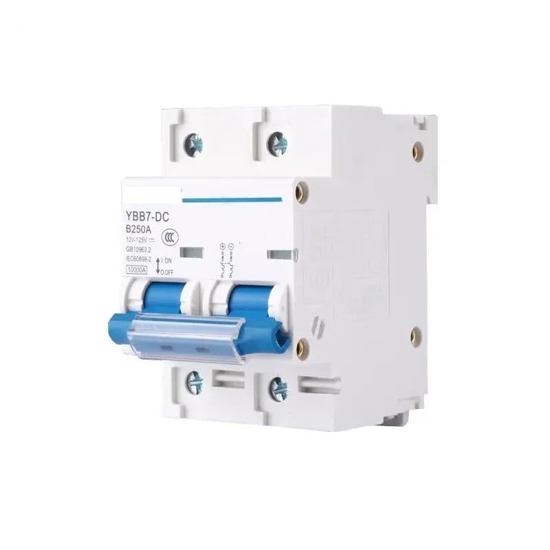 Interruttore Magnetotermico Interruttore automatico CC 1P 2P 80A 100A 125A 150A 200A 250A 12V 24V 36V 48V 60V 72V 120V(2P,125A)