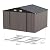 Patiowell 10' x 8'/10' x 10'Metal Outdoor Storage Shed with Goods Shelves/Floor Frame Garden Tool Shed for Backyard Garden 10' x 8' with Floor Frame