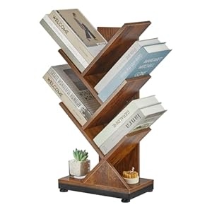 Ruboka Baum Bücherregal 4 Ebenen SSJ-1