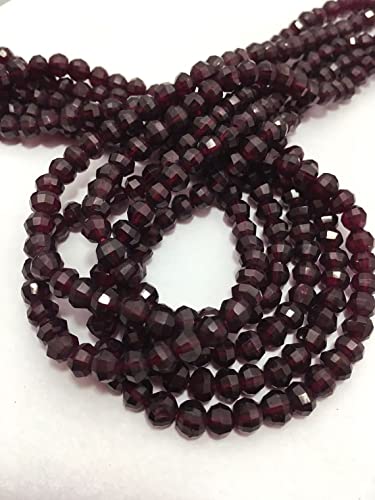 Collier grenat de qualité supérieure et fermoir argent massif