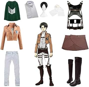【フルセット】進撃の巨人 コスプレ衣装 S～Mサイズ ウィッグ・ブーツ付き 41i6BfWdAeL._AC_SY350_QL65_.jpg