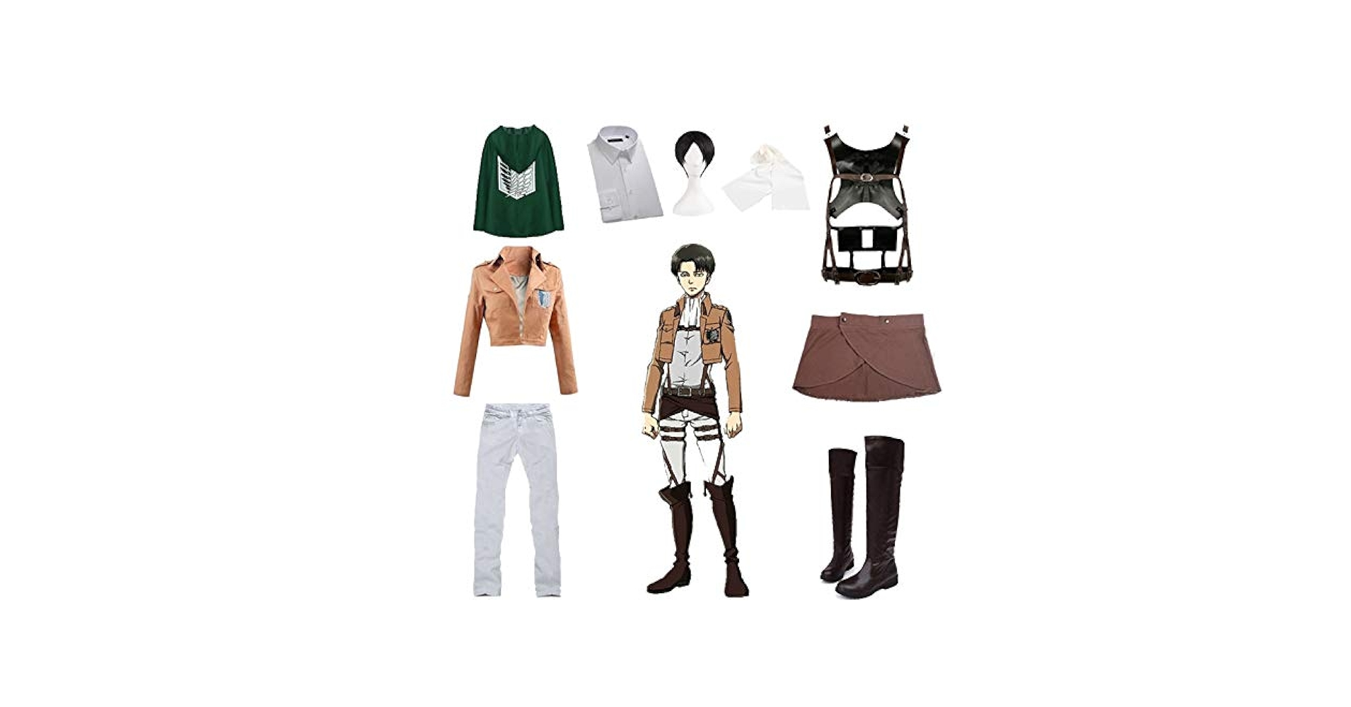【フルセット】進撃の巨人 コスプレ衣装 S～Mサイズ ウィッグ・ブーツ付き Amazon.co.jp: 進撃の巨人 コスプレ衣装 調査兵団 自由の翼