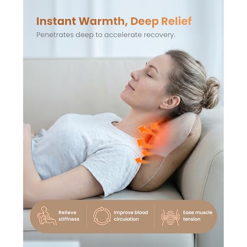 Image of BOB AND BRAD Back Massager with Heat FSA Eligible, EZBack Corded Back Massager for Pain Relief Deep Tissue, Shiatsu Back Shoulder and Neck Massage Pillow, Soothing Full-Body Relief for Women Men