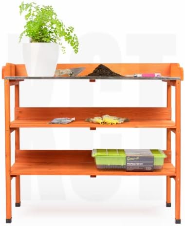 KCT 3 Tier Wooden Outdoor Garden Potting Table Bench
