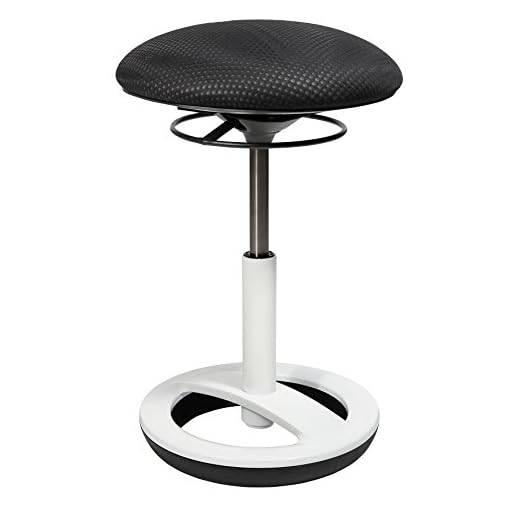 Topstar Bürohocker Sitness Bob Alu weiß lackiert schwarz