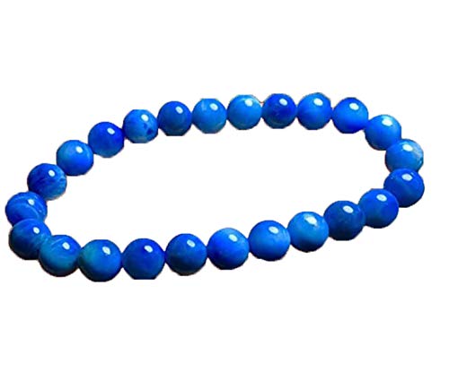 Bracelet cristal quartz bleu naturel pierre précieuse véritable bijoux lithothérapie