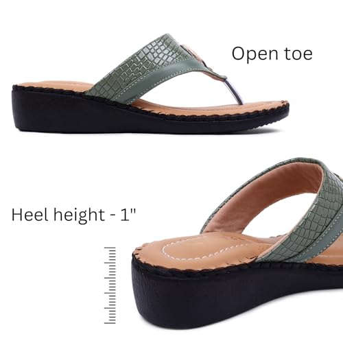 Image of TRASE Women's Flip-Flops & Slippers | Doctor Ortho Comfortable Chappal for Women & Girls | Light weight, Soft Footbed, Comfortable & Stylish | Diabetic & Orthopedic Footwear, Good for Knee & Foot Pain