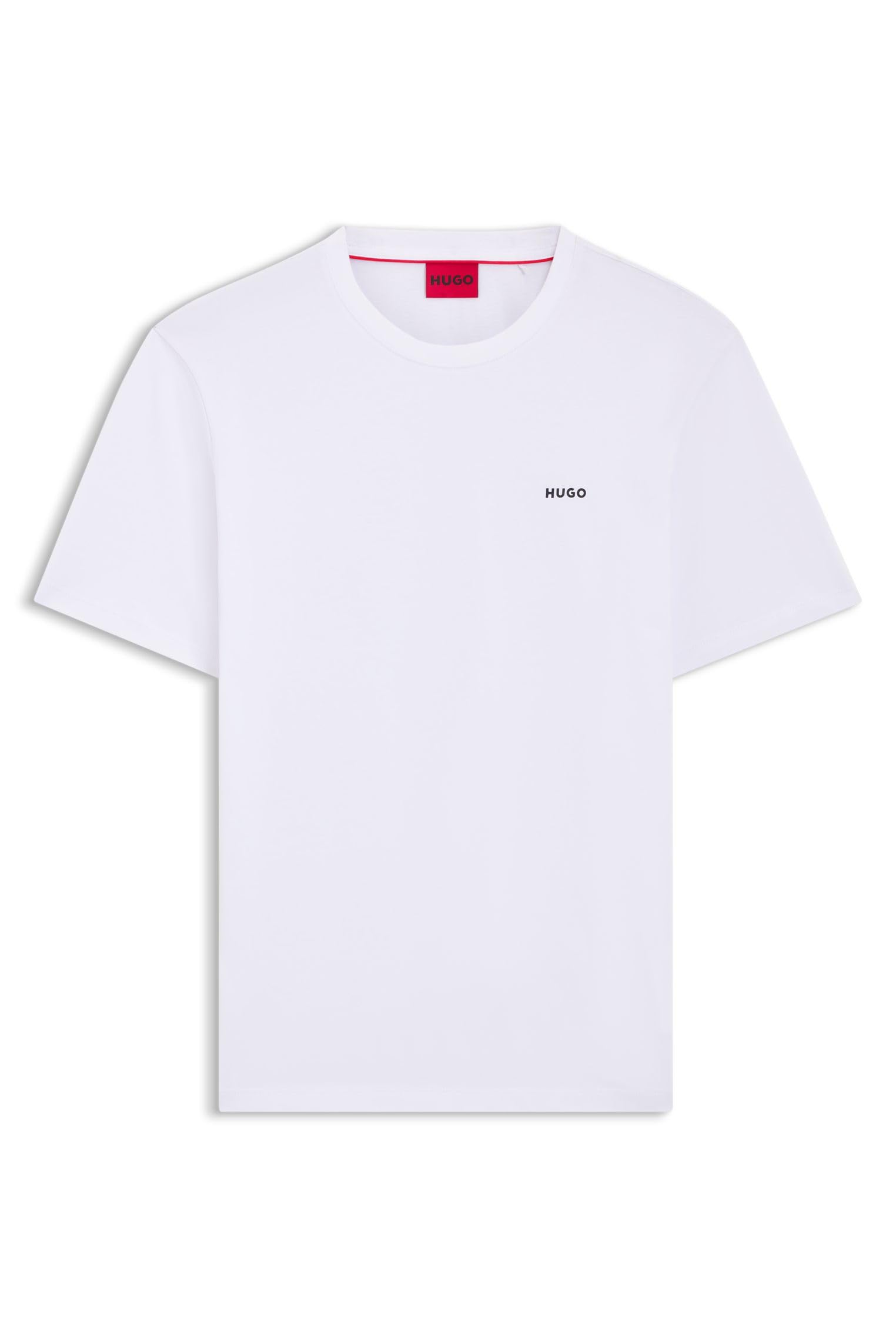 Hugo Men's White Dero222 Logo-Print T-Shirt In Cotton Jersey