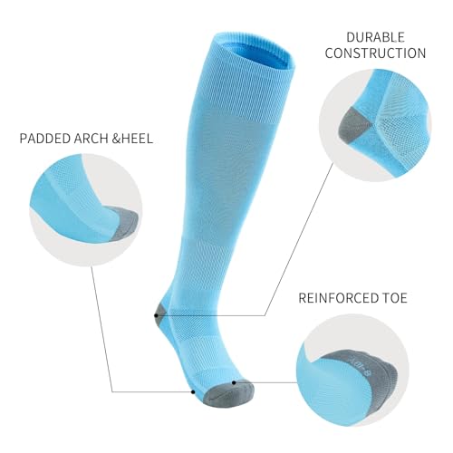 Image of Toddler Baseball Socks Youth Softball Tee Ball Kids Soccer Socks 2 Pairs