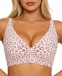 Jelly Bras for Women UK Lift Supportive Full Coverage No Underwire Seamless Jelly Bras Deep V Wireless Push Up Leopard Bra Plunge Bralette Comfort Adjustable Straps Everyday T-Shirt Shapecurve Bra