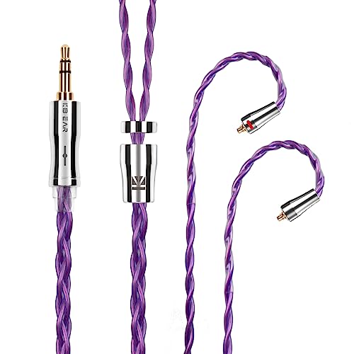 Yinyoo �C���z�� ���P�[�u�� mmcx 3.5mm KBEAR �s KBX4989 6N�P������ 4�c �C���t�H�� �P�[�u�� �������P �C�����j �A�b�v�O���[�h�P�[�u�� hi-fi�I�[�f�B�I �w�b�h�t�H�� �����p�P�[�u�� �i�p�[�v���Emmcx3.5m