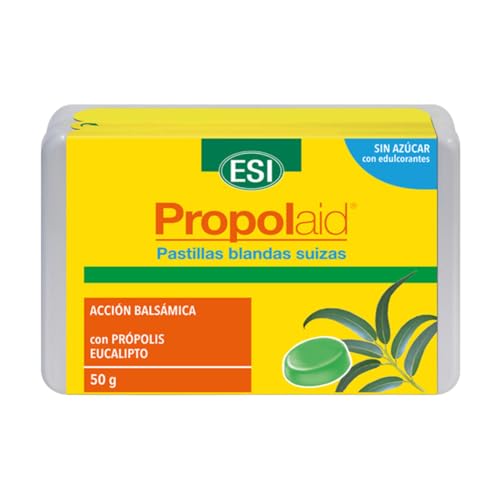 PROPOLAID Pastilla Blanda Eucalipto – Con Própolis, Eucalipto, Pino Silvestre y Menta Piperita – Acción Balsámica – Sin Azúcar Añadido