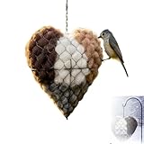 Handmade Alpaca Wool Bird Nest Heart, Nesting Material Frame...