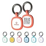Pawaii QR Code Pet ID Tag, Silent Silicone Dog ID Tag, Modifiable Pet Online Profile, Free Online Pet Page Emergency Contact, Scan QR Receive Instant Pet Location Alert Email, 1Pack (Bright Red)