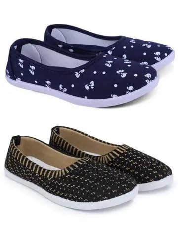 Latest Collection Women & Girl’s Solid Synthetic Ballerinas Pack of 2 | Comfortable Bellies Shoes-image-27