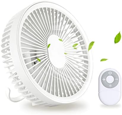 Tremdwoto Portable Camping Fan with Rechargeable 4000mAh Battery Operated, 180°Rotation, LED Light and Hook for Outdoor Tent Picnic Barbecue Fishing Travel - Perfect for Your Next Adventure!