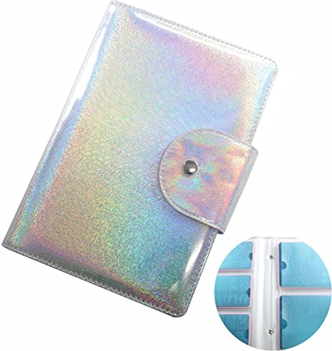 FingerAngel 50 Slots Image Stamper Plate Collection Nail Art Stamp Plate Stamping Plates Cases Stamp Nail Template Organzier for 6.0x12.0cm and 9.5X14.5CM Nail Art Plates (Laser Silver)