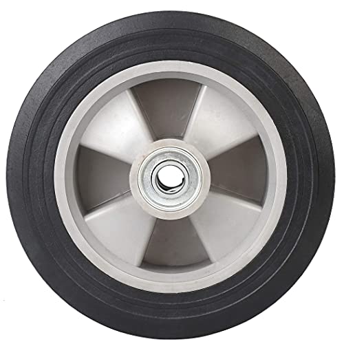 Ar-Pro (2- Pack) Run-Flat Solid Rubber Replacement Tire 8" X 2'' With A 5/8" Axle For Hand Trucks, Wheelbarrows, Dollies, Trolleys And More – Run Flat With 580 Lbs Max Load #TOP3