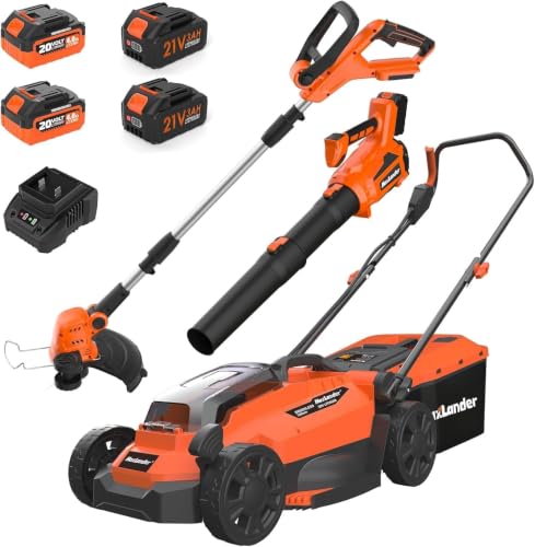 MAXLANDER 20V Lawn Mower, Weed Wacker & Leaf Blower Combo