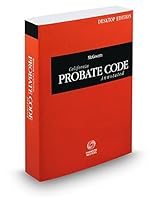 McGovern California Probate Code Annotated, 2016 ed. 0314679502 Book Cover