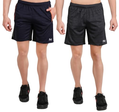Buy NINQ Mens 2 Pack Polyester Yoga Short Men Summer Running Gym