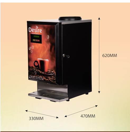 Image of Coffee Machine | Fully Automatic Tea & Coffee 3 Lane Vending Machine | 3 Litre Tank | Drink 3 Hot Beverages Tea, Coffee and Soup Premix at Smart Homes,Offices