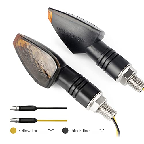 RUIZHI Blinker Motorrad, 4 Stück Blinklicht Motorrad LED,12/24V Blinklichter für Allgemeine LED-Blinker, LEDBlinker Motorrads E50 Geprüft, Motorradlichter für Tag und Nacht mit LEDKontrollleuchte