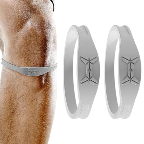 Image of Proberos 2 PCS Patella Support Knee Cap Brace Silicone Bands, for Pain Relief Patella Brace, Lightweight Design for Basketball, Running, Tennis, Weightlifting, Unisex